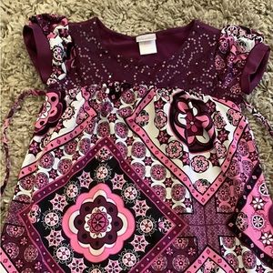 Patterned purple girls dress